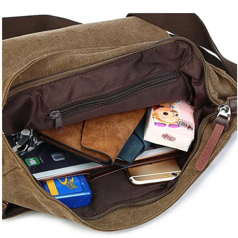 hommes vintage toile sac hommes sac à bandoulière décontracté pour hommes sac de messager homme voyage sacs à bandoulière bolsa masculina