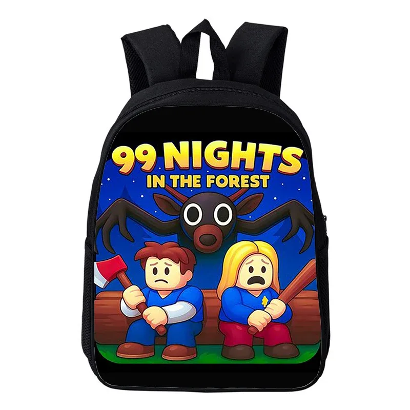 sac à dos orthopédique pour enfants, motif cerf de dessin animé amusant, pour la maternelle et l'école, pour garçons et filles, collection hot game 99 nuits dans la forêt
