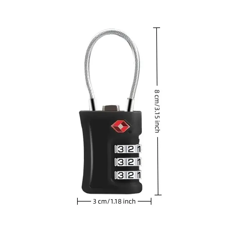 cadenas voyages tsa code modifiable métallique violet jaune kaki gris rouge rose vert usage voyage sac dos valise