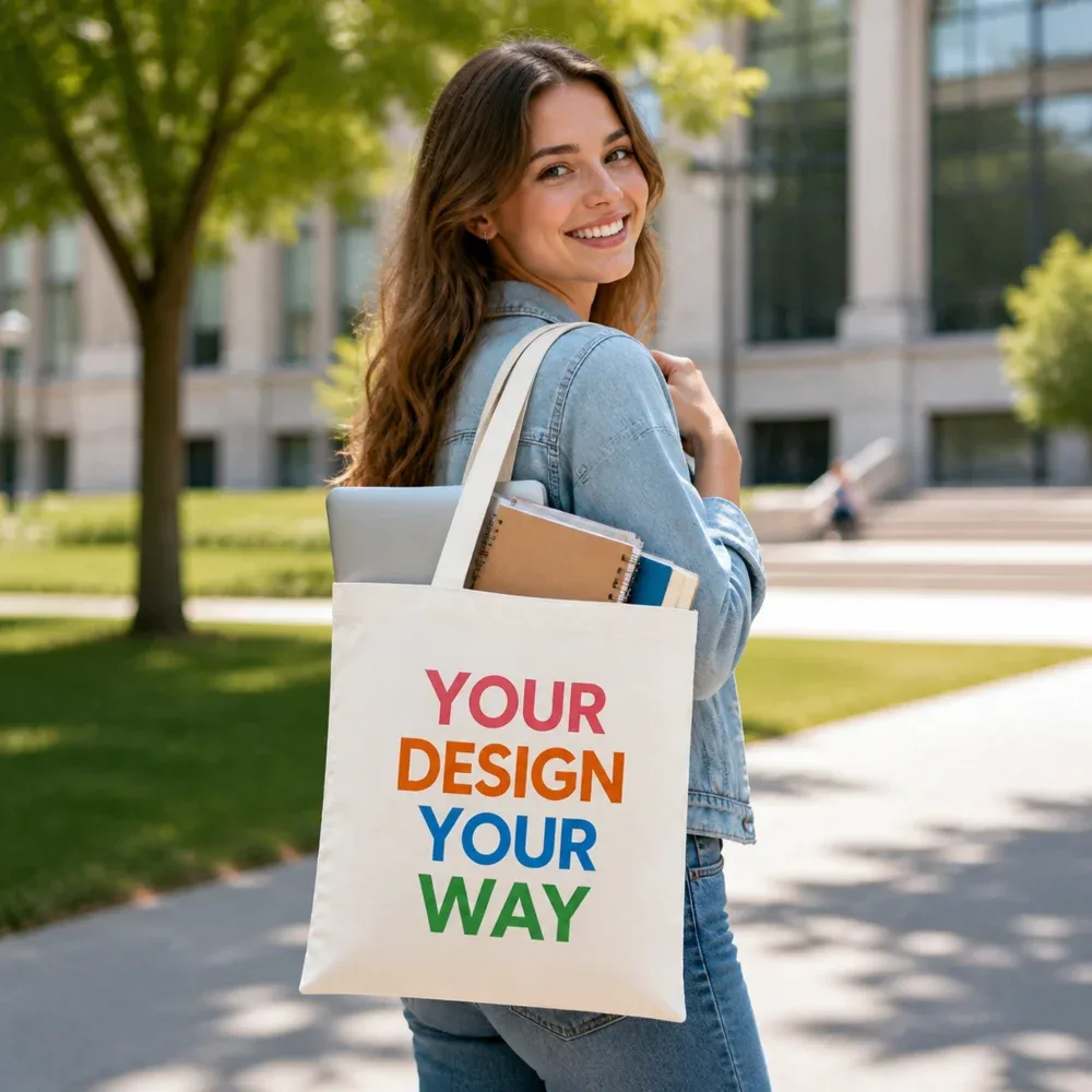 sac fourre-tout personnalisable avec impression de photo/texte/logo. sac à bandoulière personnalisé, un sac tendance réutilisable en tissu polyester, un sac à main simple, un cadeau ou un souvenir pour lui ou elle, et un choix de cadeau idéal. produits de haute qualité