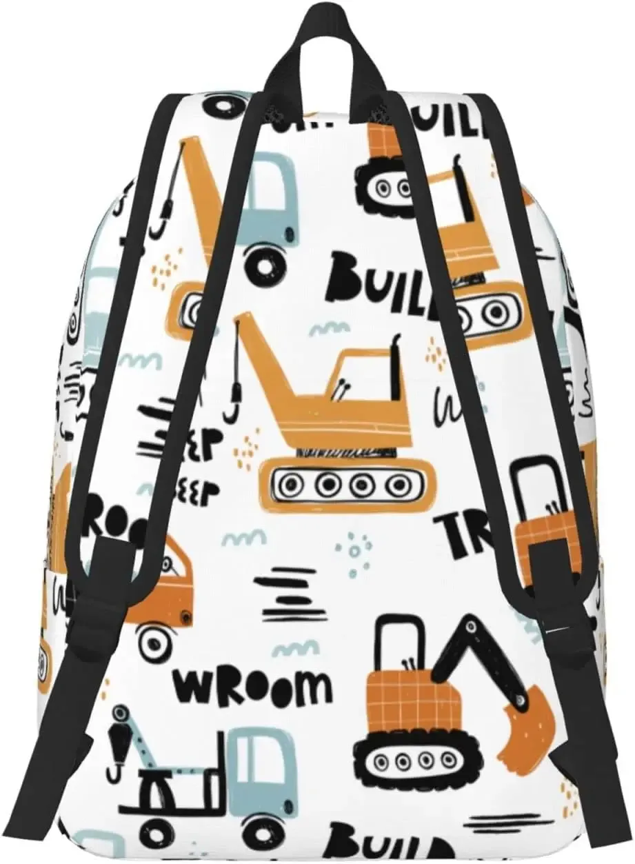 sac à dos en toile de dessin animé léger pour hommes et femmes, sac de voyage décontracté, sac à dos extérieur, sac à dos pour ordinateur portable, camion
