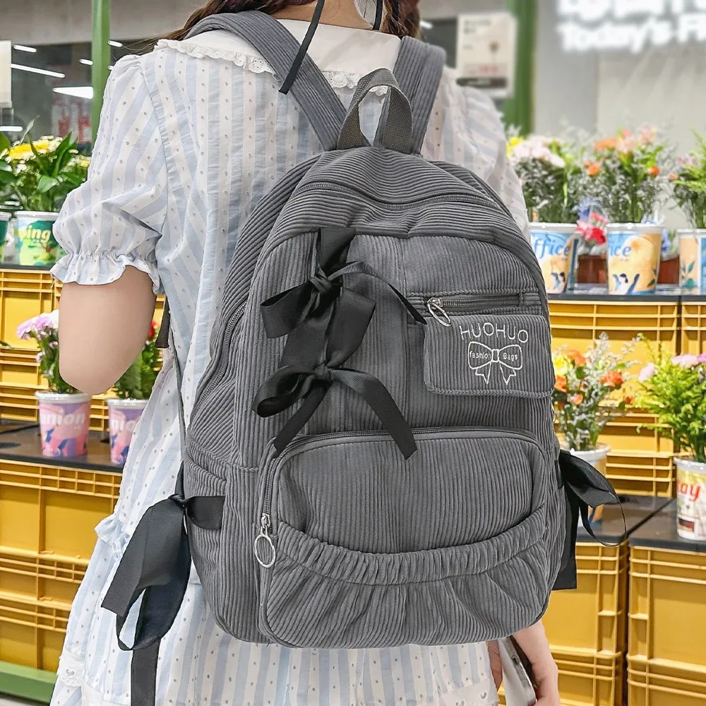 nouveau sac à dos coréen 2025, sac à dos polyvalent pour les trajets quotidiens, sac à dos élégant pour étudiantes, sac à dos à nœud