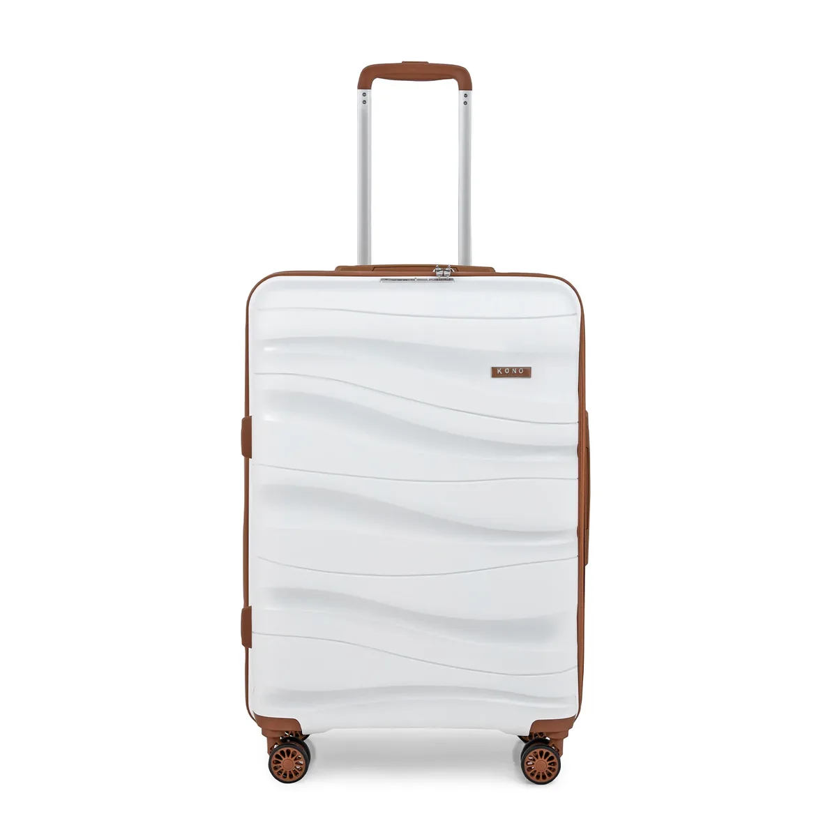 valise de voyage à roulettes en pp léger à coque rigide kono avec serrure tsa et 360 ° roues pivotantes