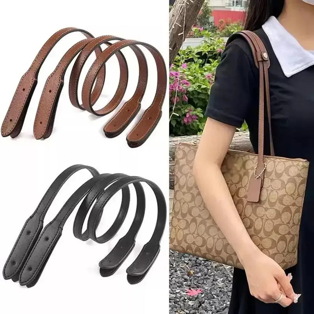 Poignée de sac en cuir 72cm, 2 pièces, sangle de sac à bandoulière de remplacement, sangles de ceinture avec Rivets, accessoires de sac faits à la main pour femmes