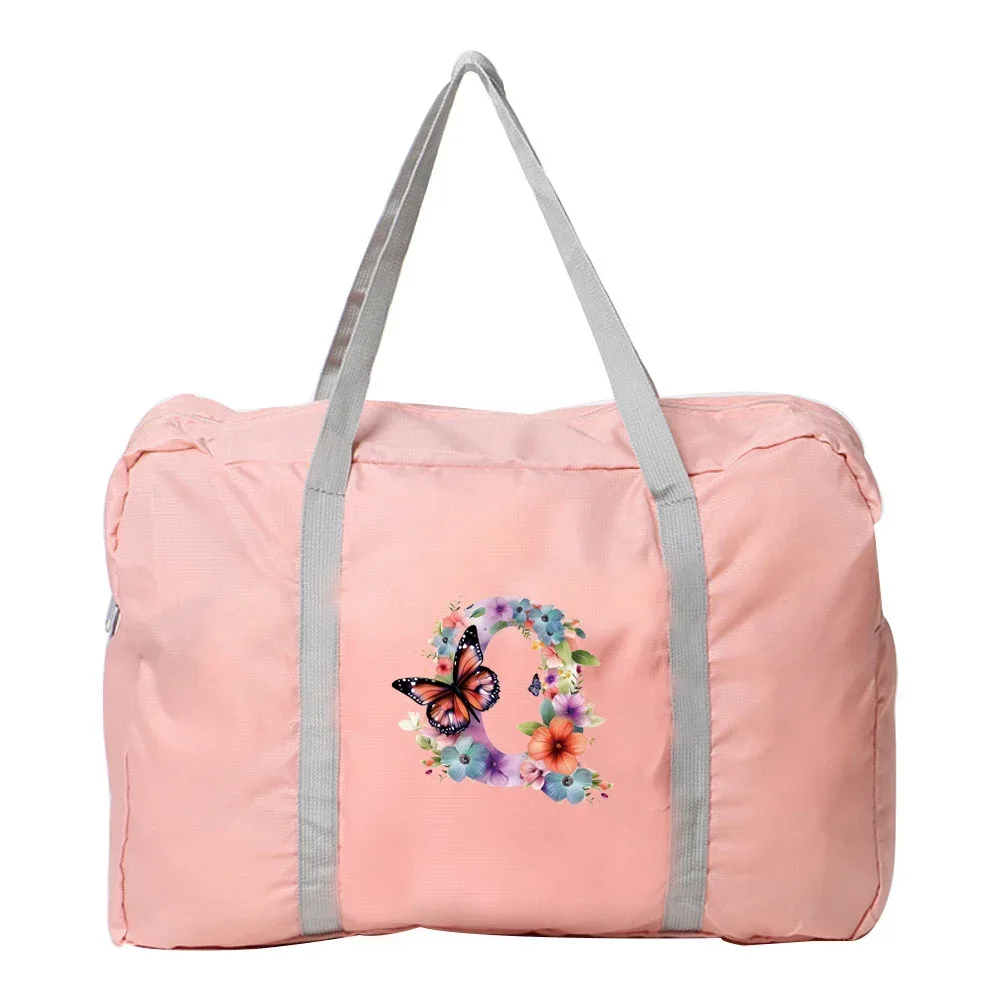 sac de voyage pliable réutilisable grande taille à motif papillon imprimé, sac de rangement écologique pour vêtements, sac de rangement pour articles ménagers et courses
