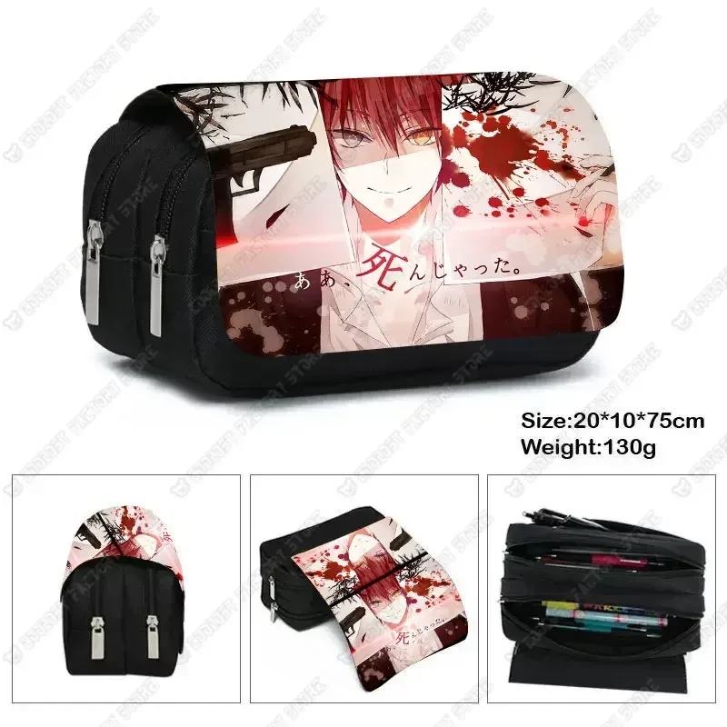 trousse à cosmétiques anime assassination irritation room pour garçons et filles, sac de papeterie pour étudiants, boîte à stylos de grande capacité