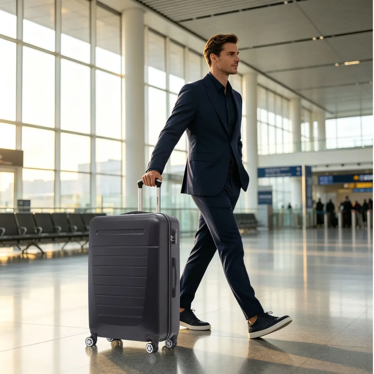 valise yonsly grande 28/24/20 pouces avec serrure à combinaison 4 roues-360° ° valise à roulettes en maille filet avec poignée en caoutchouc souple, noire, légère, pour les voyages, les vacances et les déplacements professionnels