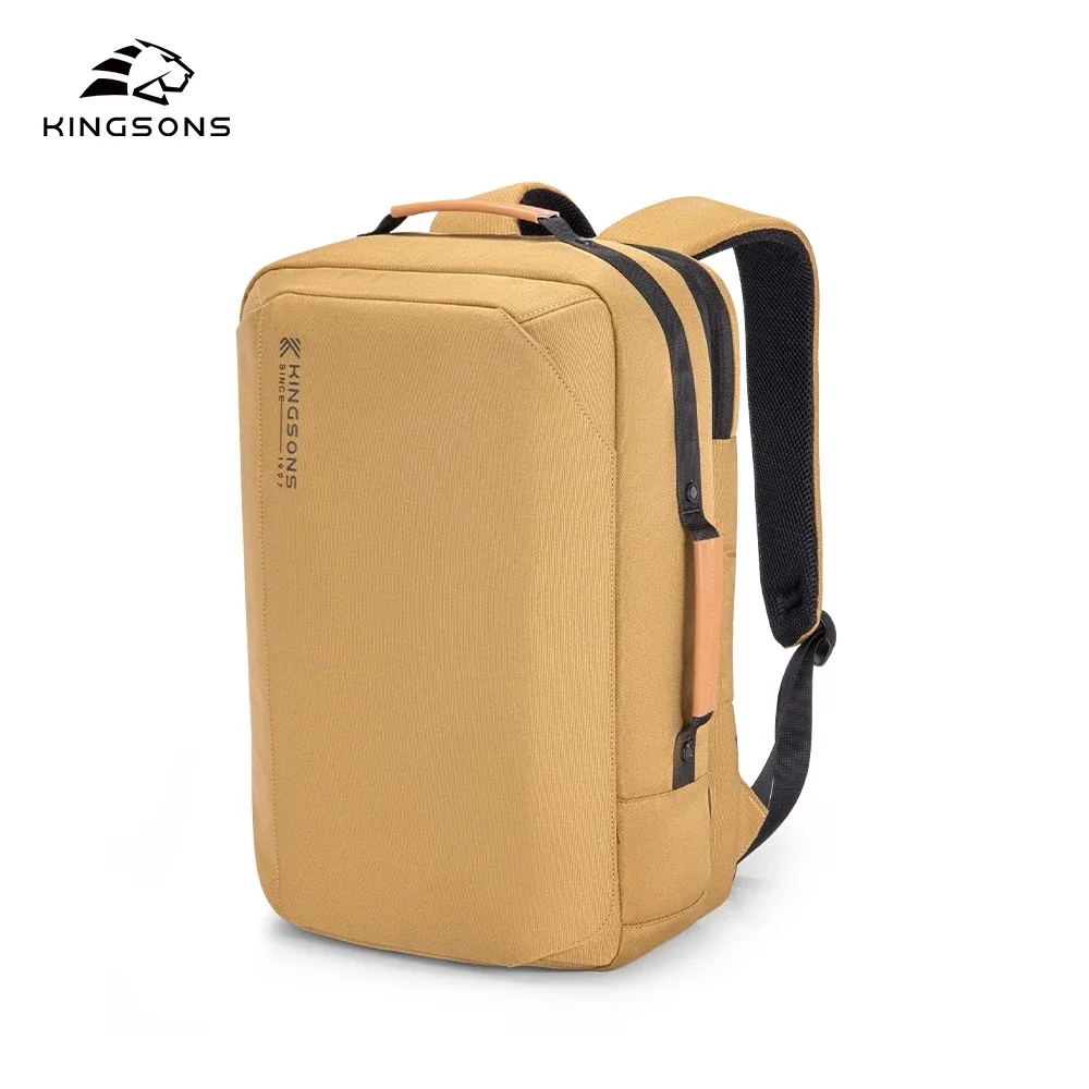 sac à dos pour ordinateur portable kingsons 23l en polyester recyclé pour hommes et femmes, sac à dos décontracté imperméable de 15,6 pouces, sac de transport léger