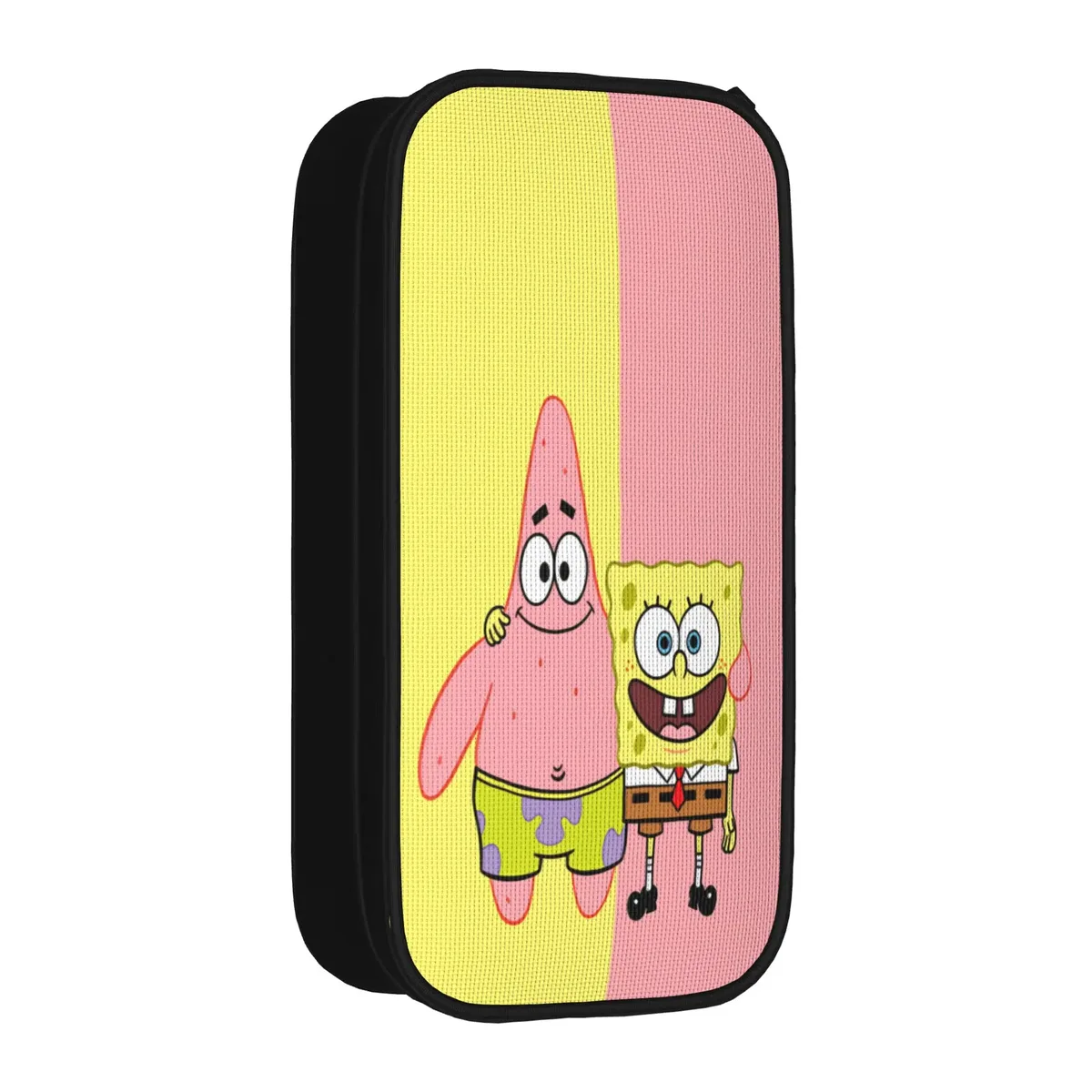 trousse à crayons s-spongebobs avec portraits de visages multiples, pochette en toile, grande capacité, pour garçons et filles, fournitures scolaires