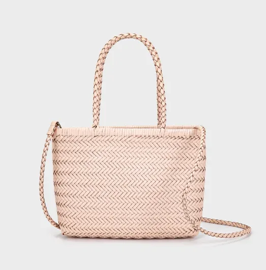 sac à poignée supérieure tissé en cuir de vache pour femme, sacoche décontractée en tricot tressé, vintage boho gitane aztèque ibiza, en cuir véritable
