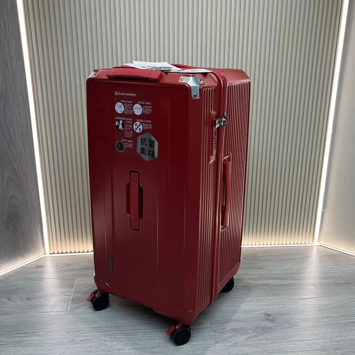 valise de grande taille avec cinq roues et frein, bagage cabine en pc de 30 pouces, valise de voyage avec serrure tsa, 22/26/34 pouces