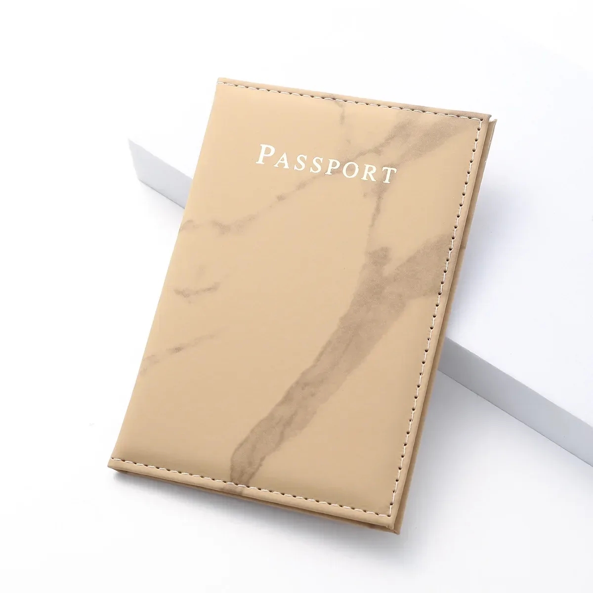 porte-passeport de voyage à motif marbré, couvertures de passeport, clip de billet d'avion, porte-carte d'identité et de crédit, accessoires de voyage