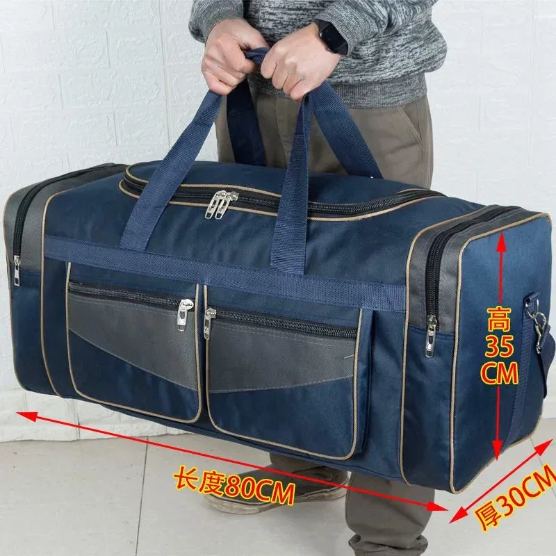 sac voyage nylon patchwork noir bandes dorées poches lateral zippées format rectangulaire sac week-end sport polyvalent