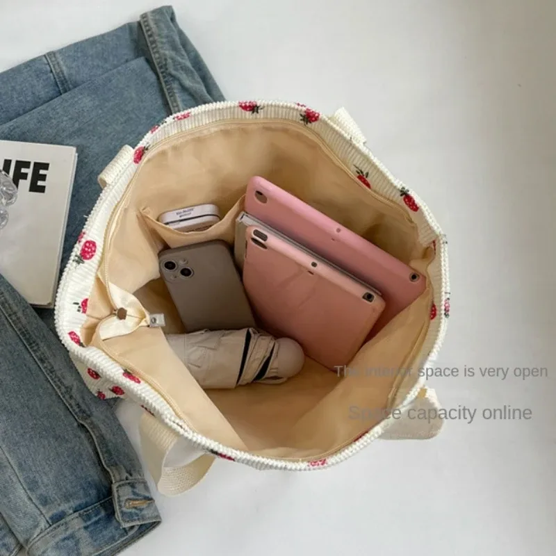 sac à main tendance en velours côtelé imprimé pour femme, sac à bandoulière de luxe pour les loisirs, le shopping et les trajets quotidiens, sac sous le bras pour femme