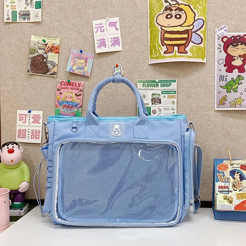 sac à dos carré à la mode pour femmes, sac à bandoulière transparent multifonctionnel, grande capacité, fourre-tout de sortie quotidienne, sacs à main mochilas