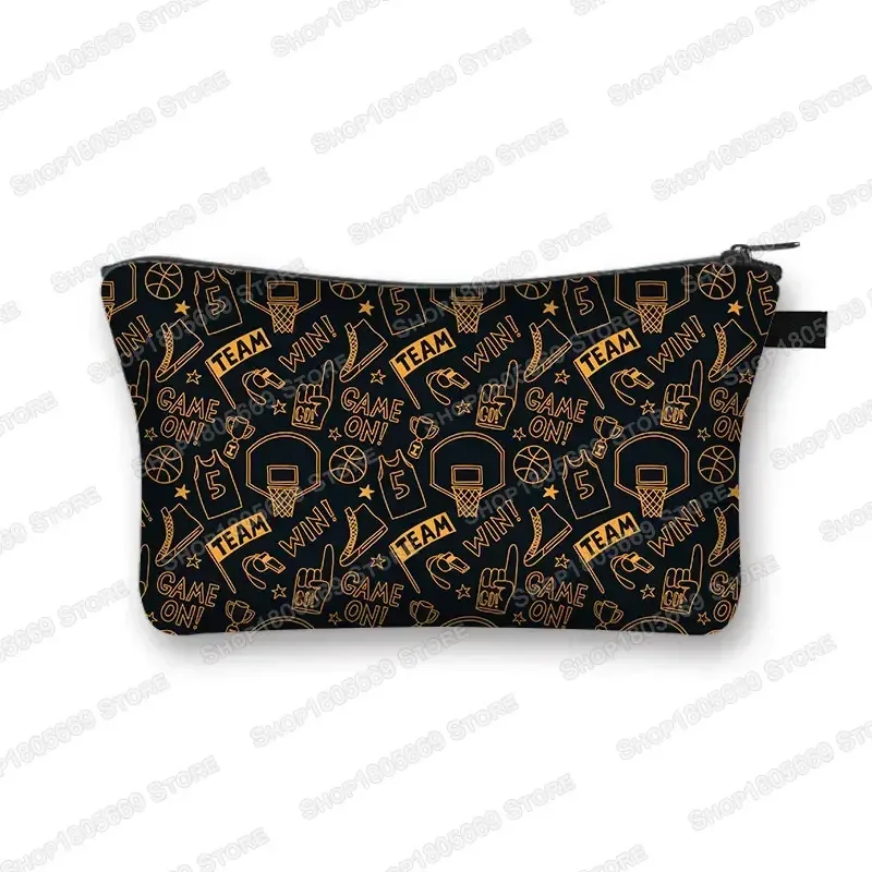 trousse à cosmétiques pour football, baseball, basket-ball, trousse de toilette de loisirs, trousse de maquillage pour femmes, petite pochette pour rouge à lèvres, sacs à cosmétiques