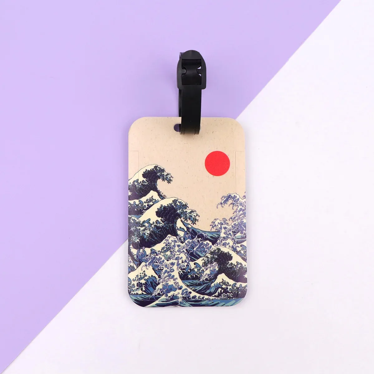 étiquettes de bagage de voyage de santé médicale valise vague art peinture id porte-adresse étiquettes d'embarquement de bagages accessoires d'étiquette portables
