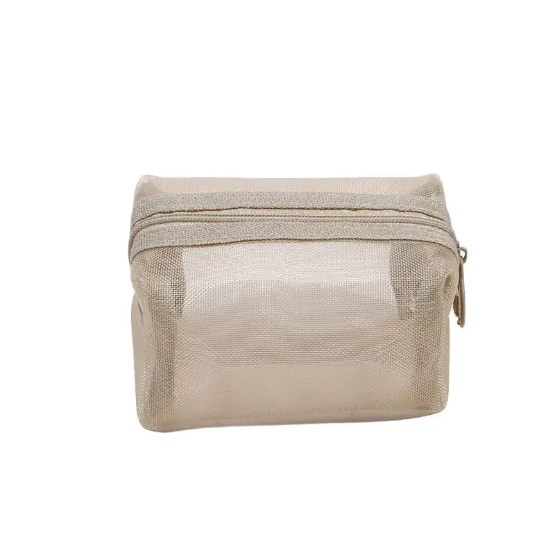 mini sacs cosmétiques en nylon transparent, jolies petites trousses de maquillage pour femmes, pochettes pour rouge à lèvres, organiseur pour câbles, clés, écouteurs