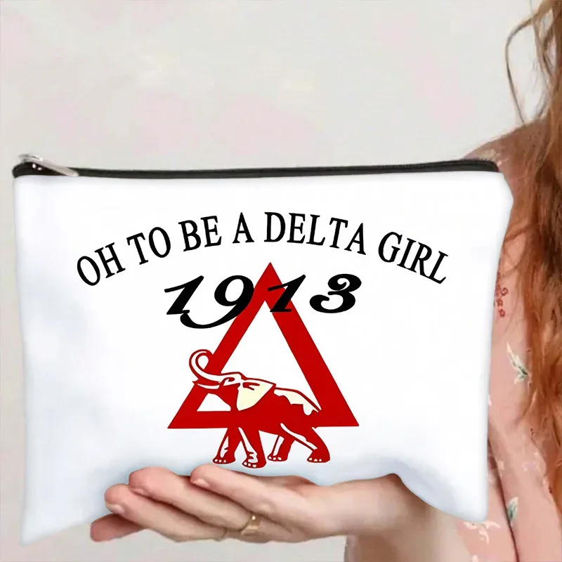 sacs de maquillage en toile imprimée à lettres, best-sellers, sacs de rangement artistiques et de niche pour cosmétiques de voyage portables, pochette zippée