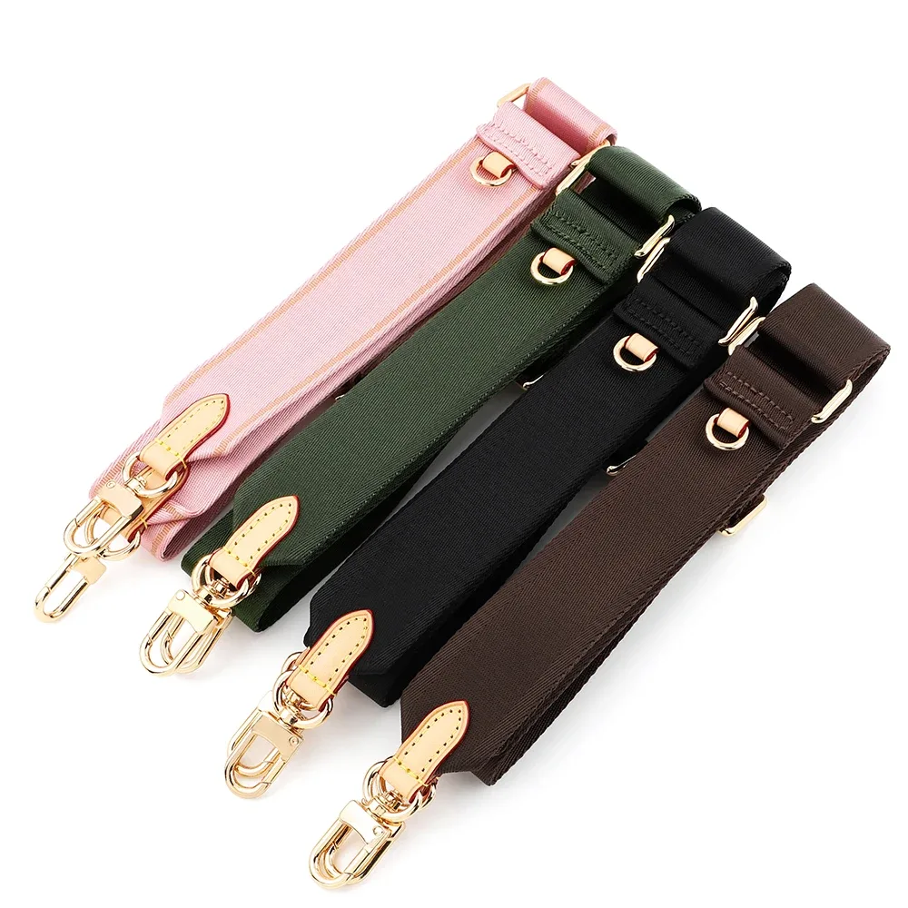 sangles de sac à bandoulière en toile réglables de luxe, coloris café, noir, vert, rose, pour sacs à monnaie et sacs à main pour femmes, sangles de remplacement