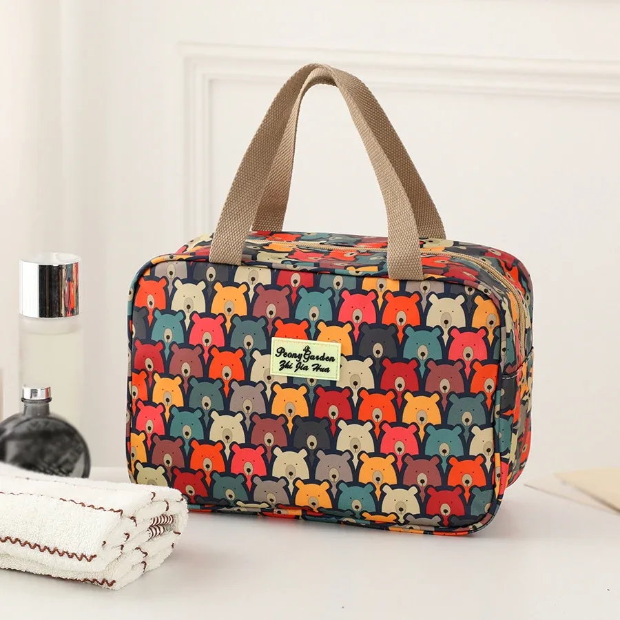 trousse de toilette portative de grande capacité, trousse de maquillage, sac de rangement portable étanche pour le bain et le fitness