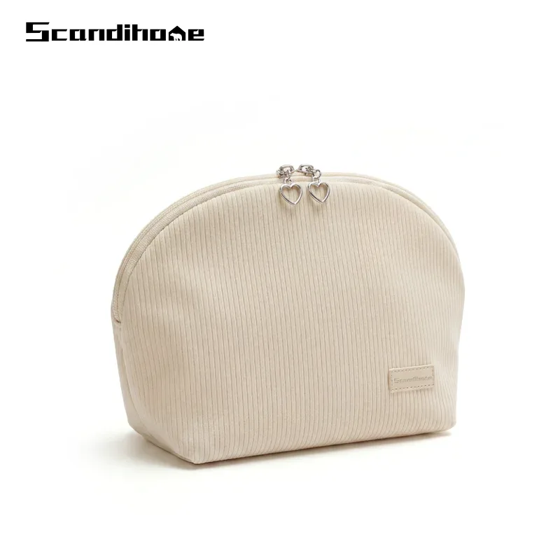 trousse de maquillage grande capacité 180 °   organisateur de cosmétiques à large ouverture, trousse de toilette portable de voyage avec compartiments et porte-pinceaux