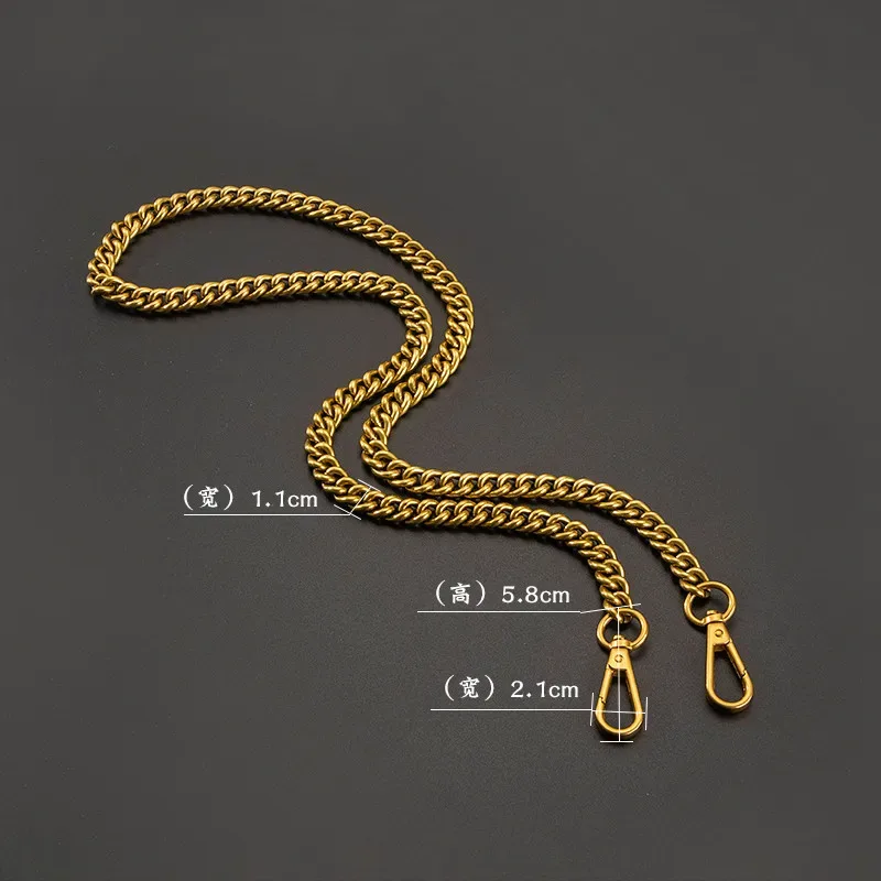sac à bandoulière de luxe pour femmes, 120cm, chaîne de remplacement, couleur or, accessoires