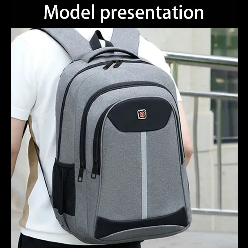 sac à dos oxford résistant à l'usure, sac pour ordinateur portable à grande capacité avec plusieurs fermetures éclair pour hommes et femmes, pour le travail, l'école et les activités de plein air