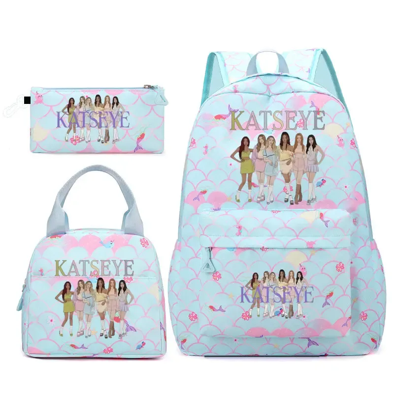 sac dos polyester motifs groupe filles poignée supérieure glissière capacité 20 35 litres unisexe couleurs rose clair violet bleu clair