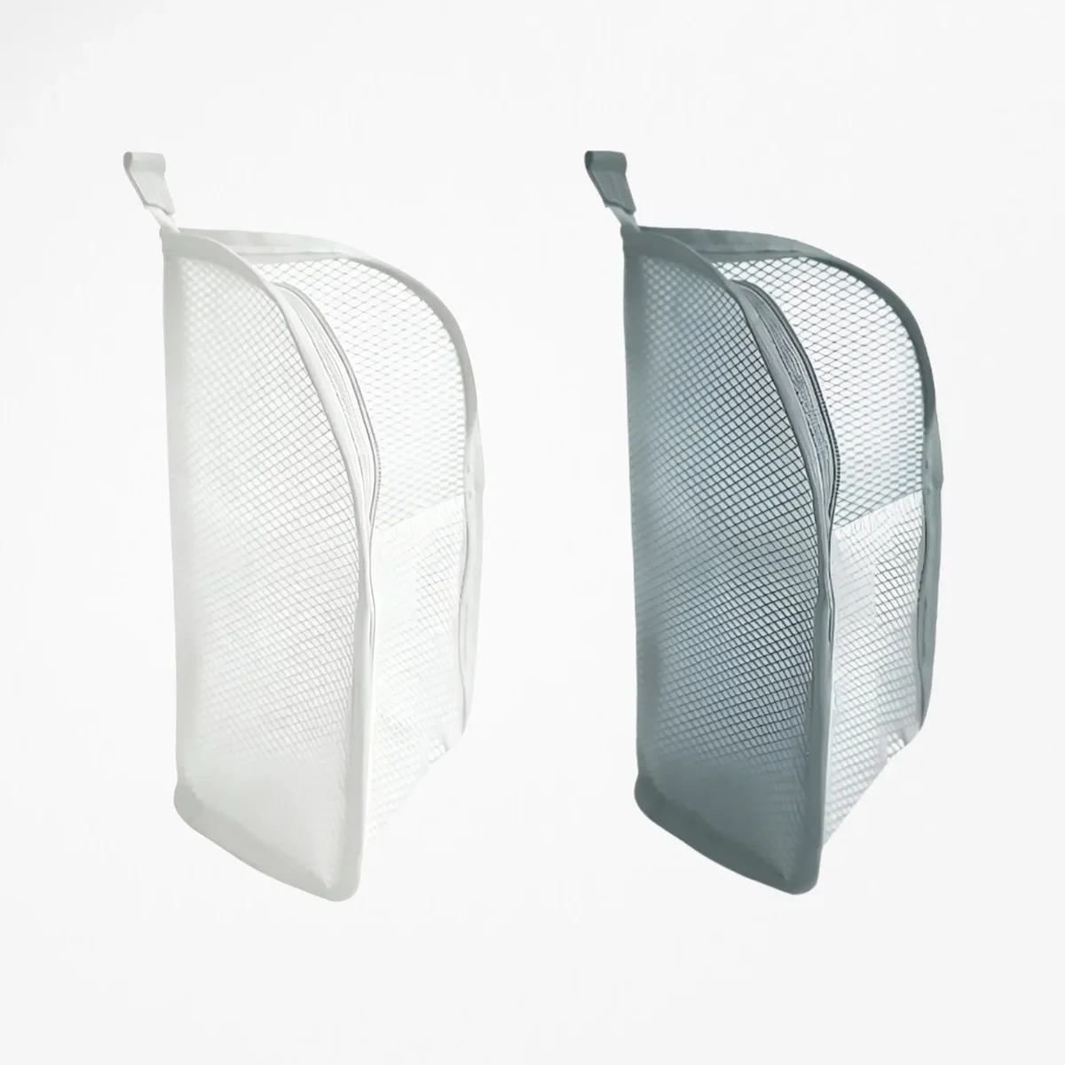 trousse de toilette portable en maille, organisateur de voyage suspendu léger et pliable transparent pour brosse à dents et articles de voyage