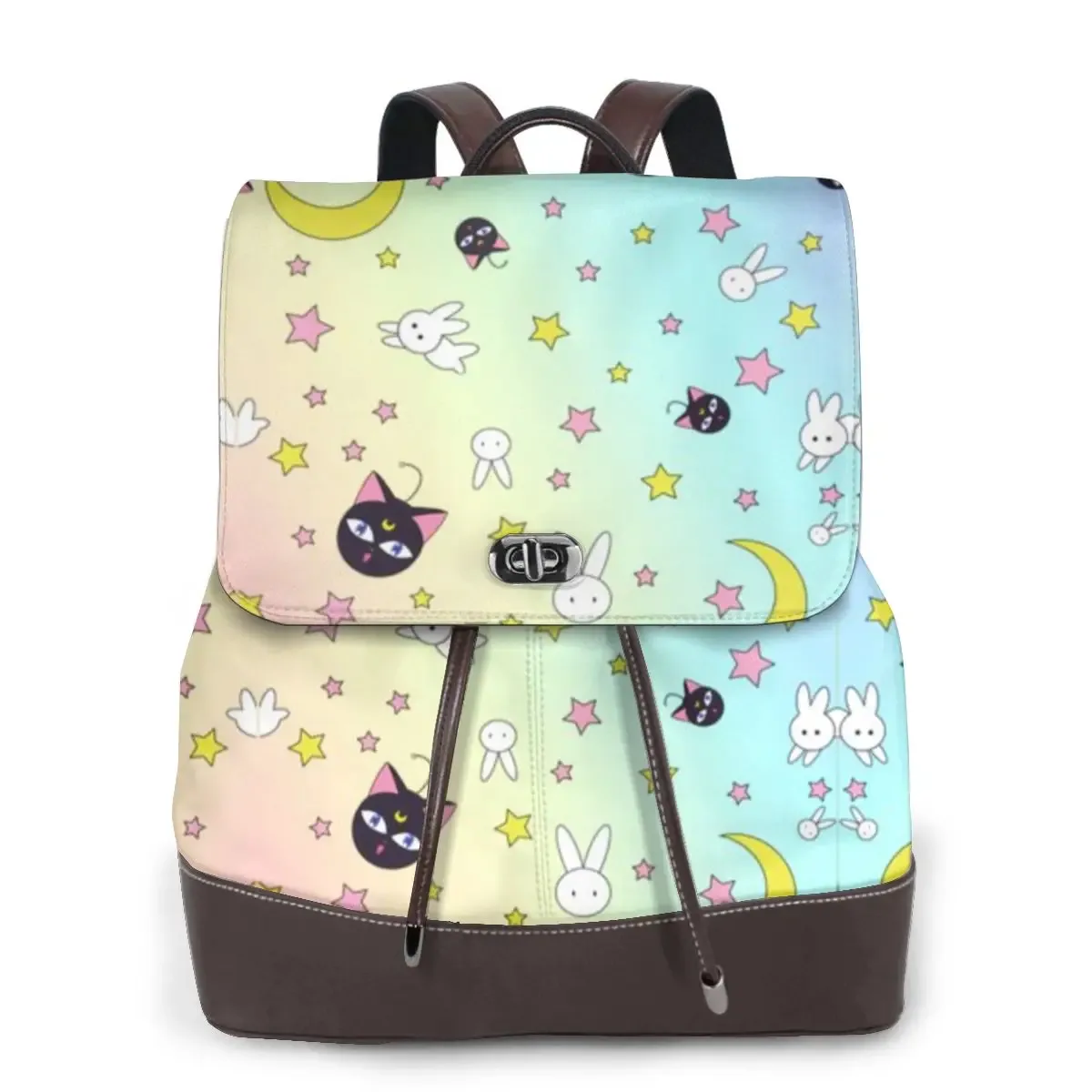 s-sailor-m-moon nouveau sac à dos pour femme tendance, sac à dos en cuir de haute qualité, sac à dos simple et élégant, sac à dos de grande capacité