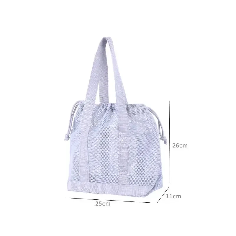 sac fourre-tout en maille avec cordon de serrage, respirant, à séchage rapide, grande capacité, sac à main portable pour la salle de sport, la natation, la plage, les sports, les escapades de week-end