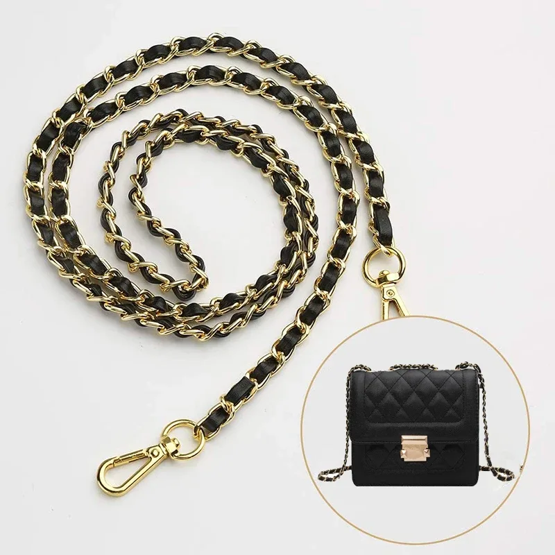 118cm sac à main chaîne sangle bandoulière sac à main chaînes remplacement en cuir sac à bandoulière chaîne sangles bricolage femmes fille sac partie accessoire