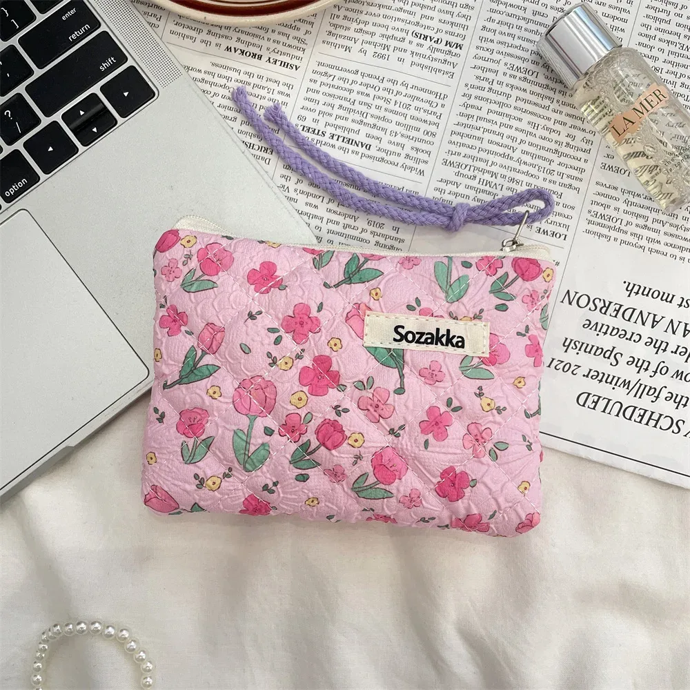 petit sac de rangement portable pour cosmétiques, sac à main de voyage mignon, rouge à lèvres, carte d'écouteur, mini sac à main de maquillage, poudres, trousse de maquillage