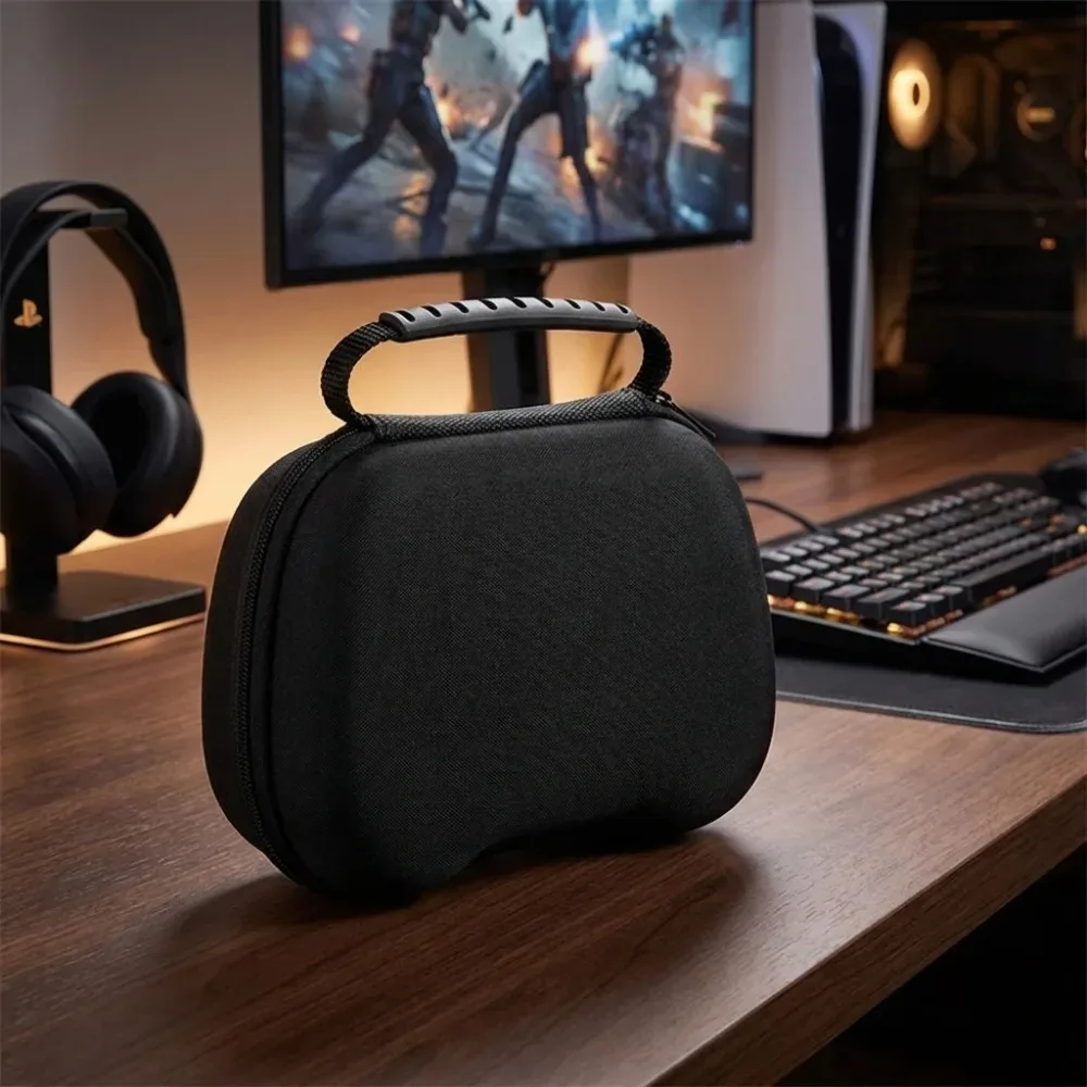sac de rangement pour manette de jeu en eva rigide, antichoc, anti-chute, sac à main portable compatible avec switch pro ps5, anti-poussière