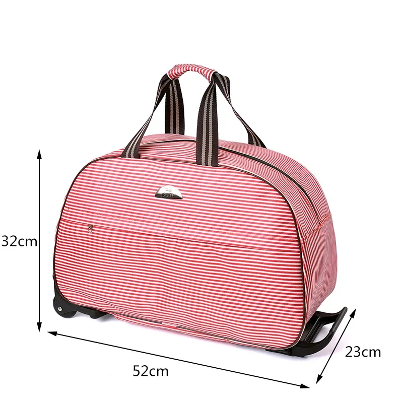 sacs à roulettes de voyage de grande capacité pour femmes et hommes, sac à roulettes oxford, valise à bagages roulante étanche, sac de voyage avec roulettes