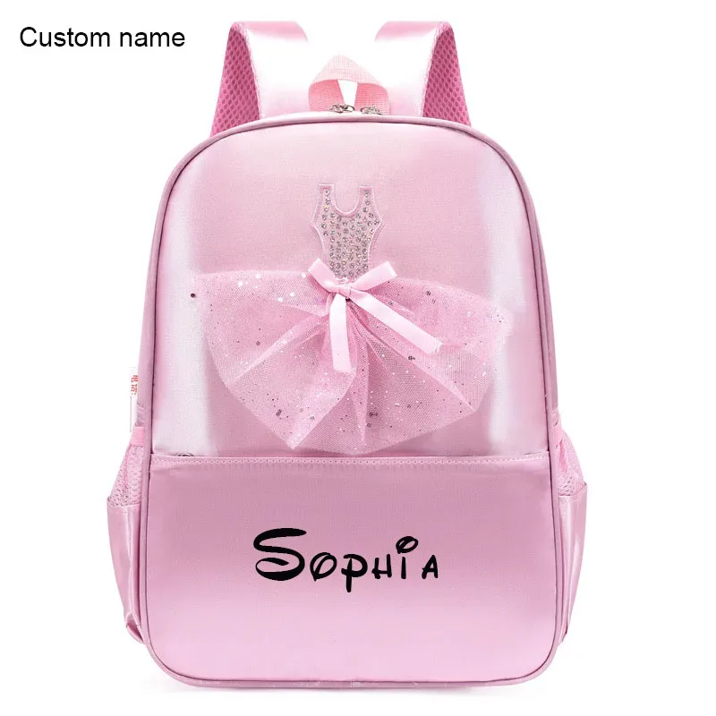 sac à dos de danse de ballet personnalisé avec nom, sac de ballerine pour petites filles, sac de danse personnalisé pour tout-petits, sac de rangement de gymnastique
