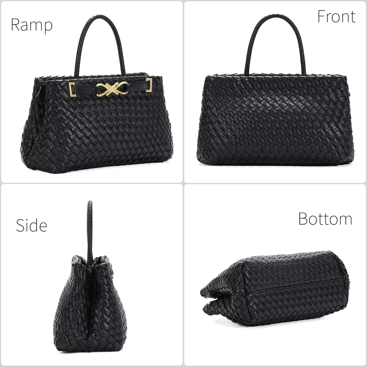 sac fourre-tout tissé pour femme en cuir végétalien, sac à bandoulière, sac à main de créateur avec poignée supérieure, sac sous le bras tendance, pochette pour téléphone