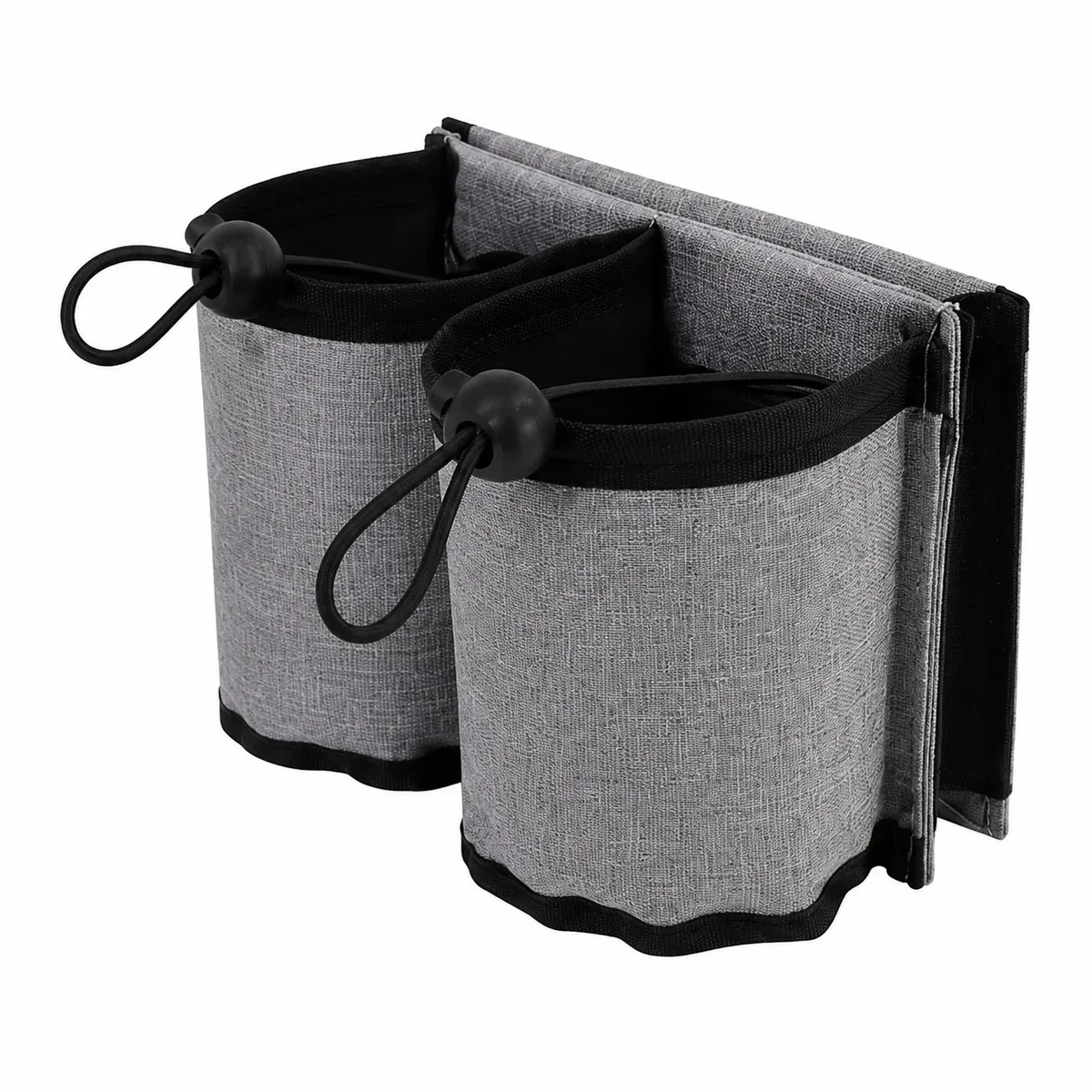 porte-gobelet de voyage pour bagages, support de boisson pour poignée de valise, manchon à double poche en polyester pour l'aéroport, les voyages et le rangement quotidien