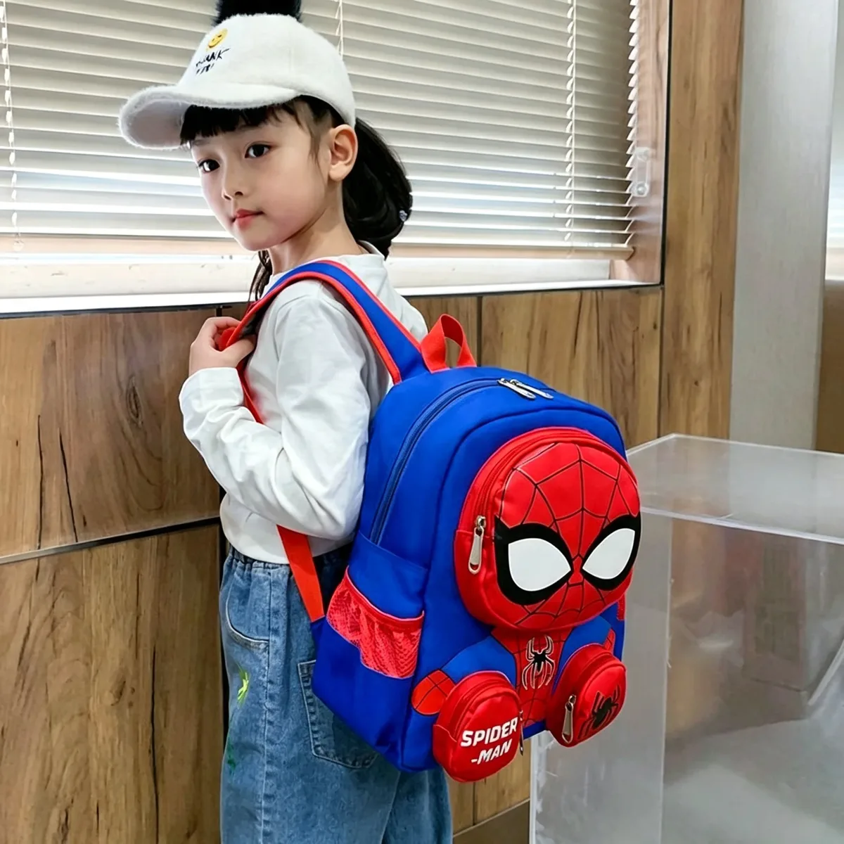 sac à dos pour enfants mesuca 3d little spider, sac d'école de maternelle cartoon supes, sac à dos léger en tissu oxford pour garçons avec petites pochettes à monnaie, sac à dos de voyage quotidien pour enfants, cadeau.