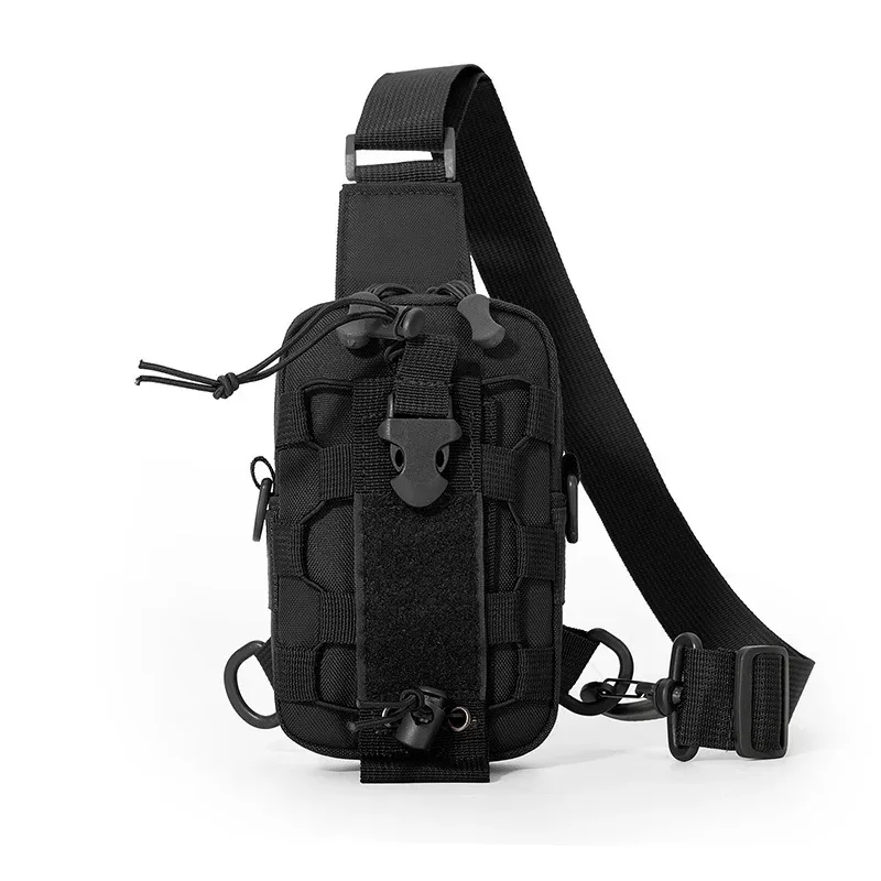 sac de poitrine multifonctionnel tactique pour homme, sac banane pour bouteille d'eau, pochette de rangement pour téléphone, idéal pour le camping et le cyclisme