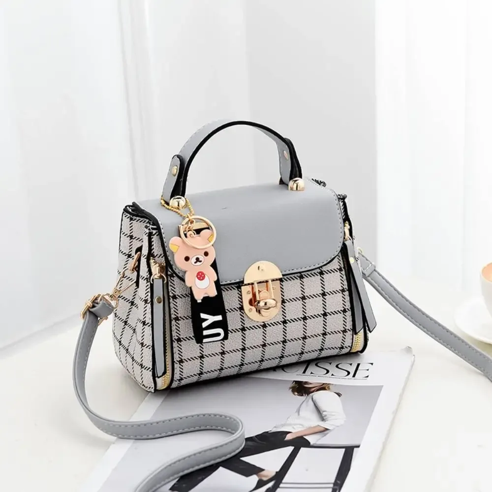 sac à main à motif écossais pour femmes, sac à bandoulière en cuir pu pour dames, sac à main à rabat strucflap initié, mode