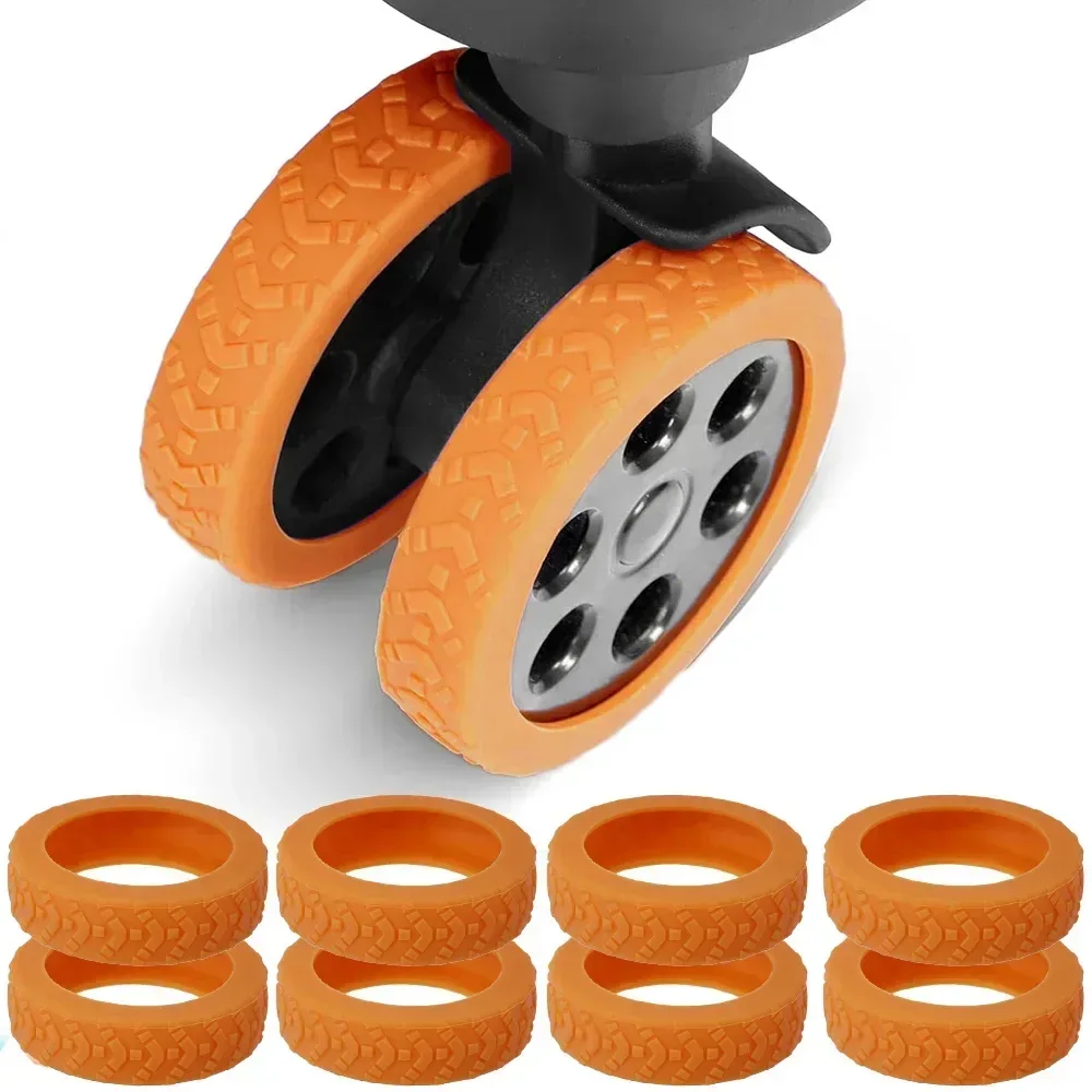 housse de protection épaisse pour roues de bagages, valise de voyage en silicone, réduit le bruit, protection de roue, manchon de chariot à roulettes, accessoires de sac