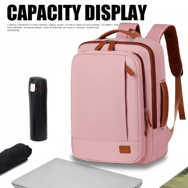 sac à dos scolaire polyvalent de couleur unie, bretelles confortables, design multi-couches pour le campus, la ville et les courts trajets