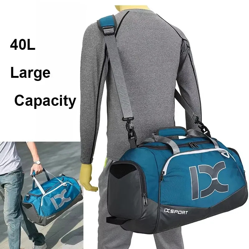 sac de sport de voyage avec compartiment à chaussures indépendant, séparation sec/humide, sac à main, sac bandoulière, sac de voyage