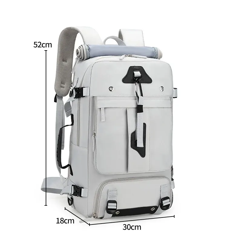 sac à dos de voyage de grande capacité 60l pour hommes, sac à dos d'embarquement de voyage extensible en plein air, grand sac à bagages avec compartiment à chaussures