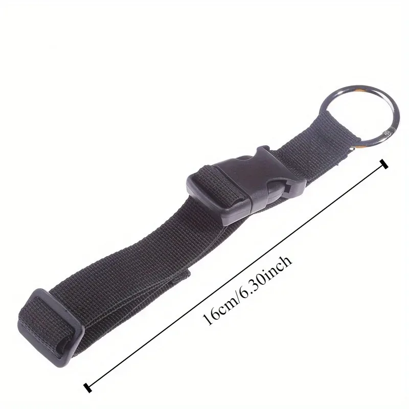 sangle de bagage noire polyvalente, pince antivol durable avec clip pour sac à main, fermeture à boucle, idéale pour les voyages et l'utilisation quotidienne.