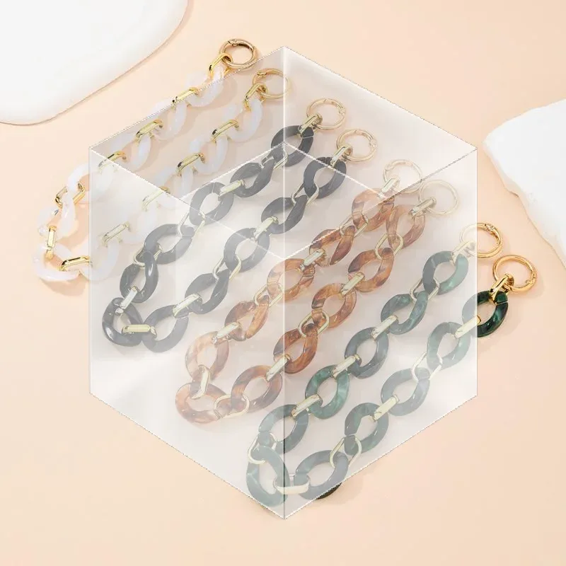 chaînes de sac à main en acrylique 34 cm – design tendance – sangle de remplacement diy pour sac fourre-tout ou bandoulière – accessoire quotidien