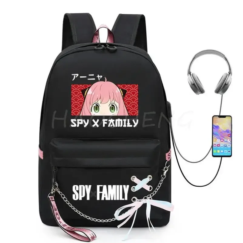 spy x family anya forger anime sac à dos pour femmes kawaii design étudiant école sac à bandoulière toile jeunesse voyage en plein air sac à dos