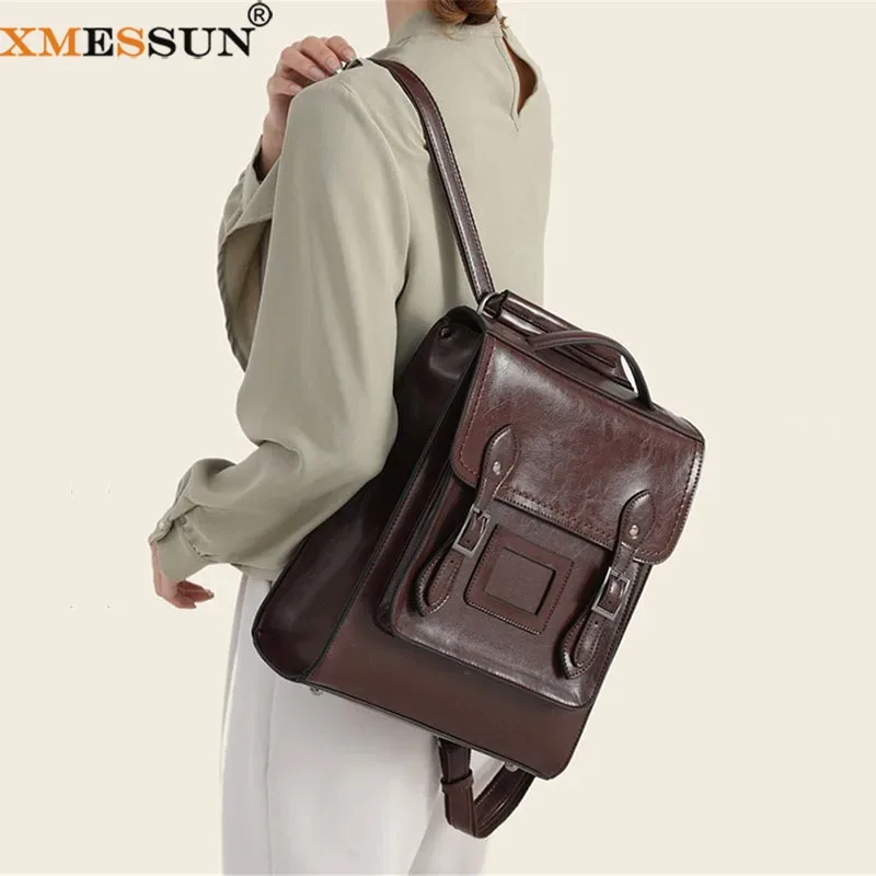 xmessun nouveau sac à dos en cuir souple pour femmes, sac à bandoulière de haute qualité pour dames, sac à dos de voyage de grande capacité